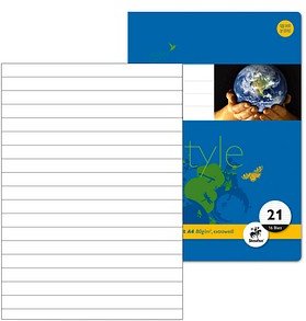 Staufen® Schulhefte Lineatur 21 liniert DIN A4 ohne Rand, 16 Blatt, 10 St.