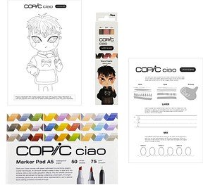 COPIC® Ciao Warm Palette Starter Layoutmarker-Set farbsortiert 1,0 + 6,0 mm, 1 Set