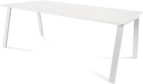 rocada BLANCA Schreibtisch weiß/weiß rechteckig, 4-Fuß-Gestell weiß 200,0 x 100,0 cm