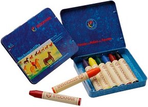 Thumbnail - STOCKMAR Wachsmalstifte farbsortiert, 8 St.