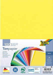 folia Tonpapier farbsortiert 130 g/qm 100 Blatt