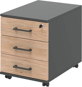 röhr direct.office Rollcontainer hickory 3 Auszüge 42,5 x 50,0 x 55,0 cm