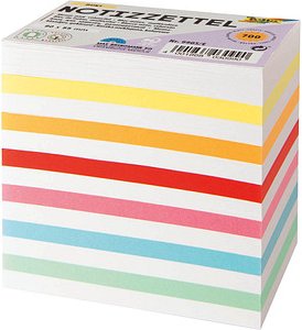 Thumbnail - folia Notizzettel lose farbsortiert 5,5 x 9,0 cm, ca. 700 Blatt, 1 Pack