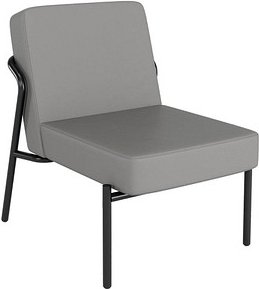 Thumbnail - medso powered by PAPERFLOW Sessel MEDSO S grau schwarz Kunstleder, 1 St.