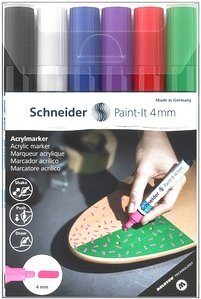 Schneider Paint-It 320 V1 Acrylstifte farbsortiert 4,0 mm, 6 St.