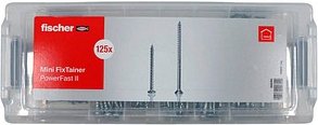Thumbnail - fischer Holzschrauben-Sortiment Mini FixTainer PowerFast II - BC 560094 3,5/4/4,5/5 mm x 30/40/50/60/80 mm