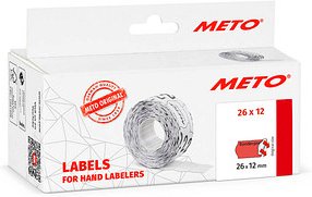 Thumbnail - METO Preisetiketten "Sonderpreis" leuchtrot permanent 26,0 x 12,0 mm, 6 Rollen