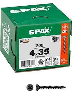 SPAX® Universalschrauben T20 Senkkopf BLAX 1191040400353 4 mm x 35 mm, 200 St.