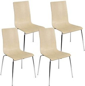 Nowy Styl Schalenstühle Cafe VII ahorn Holz, 4 St.