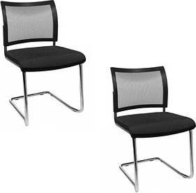 Topstar Besucherstühle Visit 20 Net NV490 G200 schwarz Stoff, 2 St.