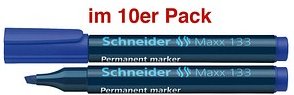 Schneider Maxx 133 Permanentmarker blau 1,0 - 4,0 mm, 10 St.