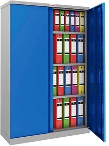 phoenix Metallschrank SCL1491GBK grau, blau 91,5 x 37,0 x 140,0 cm, zerlegt, 1 St.