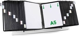 tarifold Sichttafelsystem 435407 DIN A5 schwarz mit 40 St. Sichttafeln, 1 St.