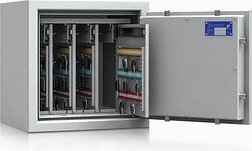 ISS safe4key Schlüsseltresor lichtgrau mit 144 Haken, Doppelbartschloss, 50,0 x 42,0 x 50,0 cm, 1 St.