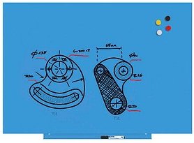 rocada Whiteboard Skinwhiteboard 75,0 x 115,0 cm blau Stahl