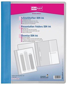 Thumbnail - VELOFLEX Schnellhefter VELOFORM® Kunststoff hellblau DIN A4 überbreit, 1 St.