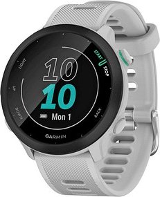 GARMIN Forerunner 55 Smartwatch steinweiß, schwarz