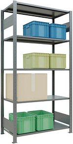 SCHULTE Schwerlastregal MULTIplus 150 12750-LR silber 100,0 x 50,0 x 200,0 cm