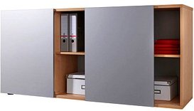 HAMMERBACHER Sideboard Haziender, V1780/6/S buche, silber 160,0 x 42,0 x 74,8 cm, 1 St.