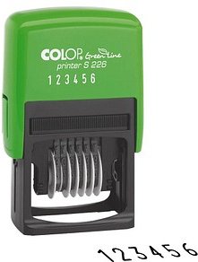 COLOP Ziffernstempel Green Line Printer S226 selbstfärbend schwarz ohne Logo, 1 St.