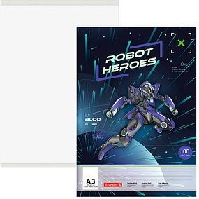 BRUNNEN Malblock ROBOT HEROES DIN A3