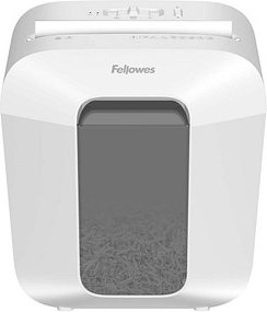 Fellowes Powershred LX25 Aktenvernichter mit Partikelschnitt P-4, 4 x 37 mm, bis 6 Blatt, weiß