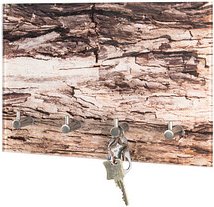 HAKU Möbel Schlüsselbrett Motiv 18989 mit 4 Haken, 30,0 x 5,0 x 21,0 cm, 1 St.