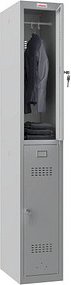 Thumbnail - phoenix Spind Locker grau PL1230GGK, 2 Schließfächer 30,0 x 50,0 x 183,0 cm