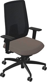 Dauphin Bürostuhl Indeed mesh Stoff braun, Gestell schwarz