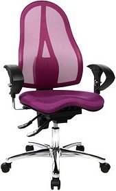 Topstar Bürostuhl Sitness® 15, ST19UG03 Stoff lila, Gestell chrom