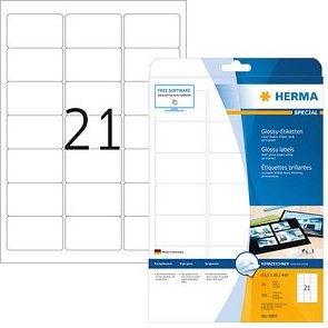 525 HERMA Etiketten 4904 weiß 63,5 x 38,1 mm
