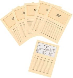 100 ELCO Sichthüllen Ordo classico DIN A4 beige glatt 120 g/qm