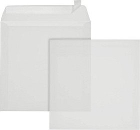 ÖKI Briefumschläge quadratisch ohne Fenster transparent haftklebend 50 St.
