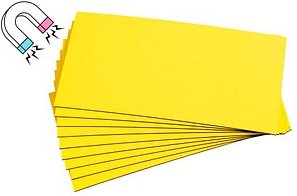 EICHNER Magnetschilder gelb 5,0 x 20,0 cm, 100 St.