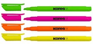 Kores® Highliner Textmarker farbsortiert, 4 St.
