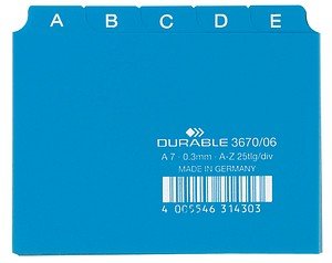 DURABLE Karteikartenregister A-Z blau