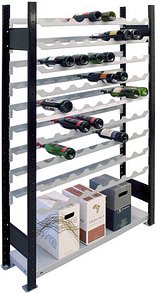 SCHULTE Weinregal schwarz, silber 106,0 x 28,6 x 180,0 cm, 1 St.