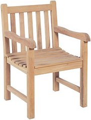 Garden Pleasure Gartenstuhl mit Armlehnen Solo braun, 1 St.