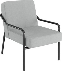 Thumbnail - medso powered by PAPERFLOW Sessel MEDSO M grau schwarz Stoff 58,0 x 74,3 x 73,6 cm, 1 St.