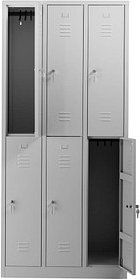 Gürkan Spind lichtgrau 106119, 6 Schließfächer 90,0 x 50,0 x 195,0 cm