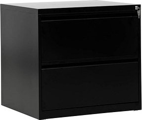 Gürkan Hängeregistraturschrank schwarz 2 Schubladen 76,0 x 62,0 x 70,0 cm, 1 St.