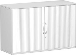 geramöbel Flex Rollladenschrank lichtgrau, silber 1 Fachboden 120,0 x 42,5 x 79,8 cm