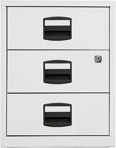 BISLEY Home Rollcontainer verkehrsweiß 3 Auszüge 41,3 x 40,0 x 52,8 cm