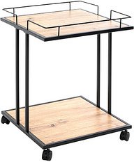 Thumbnail - HAKU Möbel Beistelltisch rechteckig MDF-Platte schwarz, braun 45,0 x 45,0 x 60,0 cm, 1 St.