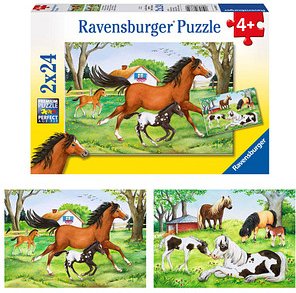 Thumbnail - Ravensburger Welt der Pferde Puzzle, 2 x 24 Teile