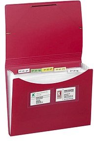 FolderSys Fächermappe 5 Fächer rot