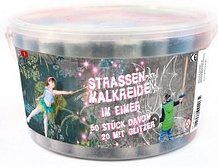 Straßenmalkreide Glitzer farbsortiert 50 St.