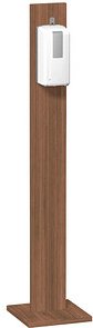 geramöbel Desinfektionsspender stehend N-HSM-N nussbaum Holz, Aluminium mit Sensor 1,0 l
