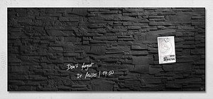 Thumbnail - SIGEL Glas-Magnettafel artverum® 130,0 x 55,0 cm Design Schiefer-Stone