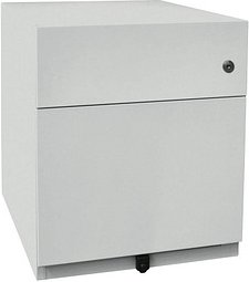 BISLEY Note Rollcontainer lichtgrau 2 Auszüge 42,0 x 56,5 x 49,5 cm